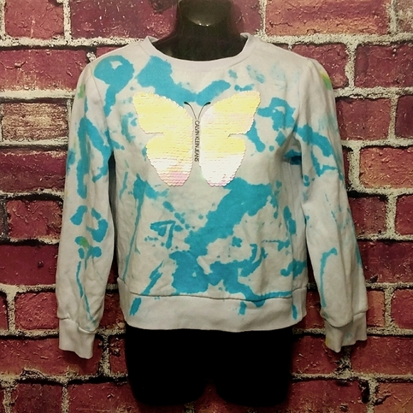Calvin Klein sequence butterfly tye dye pullover sweatshirt - Picture 1 of 7